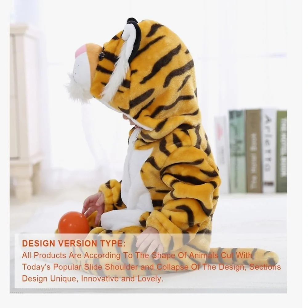 Tiger Striped Baby Onesie Costume super soft nwt 110 or size 4